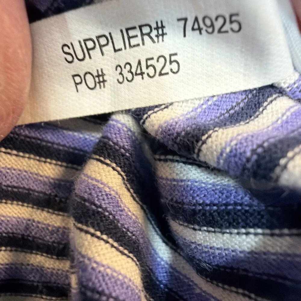 Ralph Lauren Polo Golf Polo Shirt Men's Size XXL Purple Stripe 100% Pima Cotton‎